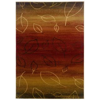 LNR Home Adana Cherry/Light Brown Abstract Accent Rug (110 x 31)