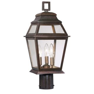 Crossroads Point 3 Light Outdoor Post Lantern