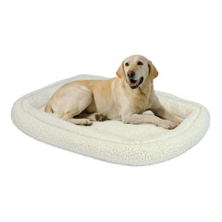 MidWest Quiet Time Deluxe Fleece Double Bolster Pet Bed   Dog Beds