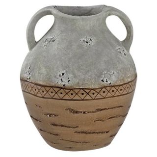 New Rustics Home Ceramic Clay Pottery   Rustic Gray Vase