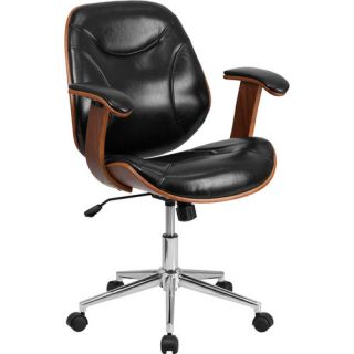 Flash Furniture Mid Back Black Leather Conference Chair