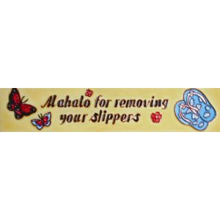 EnVogue 16 x 3 Please Take off Your Shoes   Relax  Art Tile in