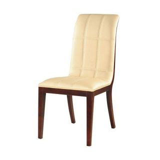 Royal Tan Leather Dining Chairs   Set of 2