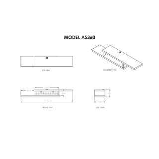 Ascend 60 Asymmetrical Wall Mounted TV Component Shelf by Martin Home