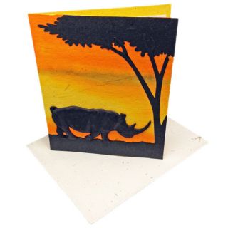 Mr. Ellie Pooh Handmade Designer Rhino Poo Paper Card (Sri Lanka)