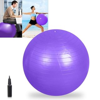 INSTEN Purple Yoga with Hand Air Pump Fitness Exercise Stability
