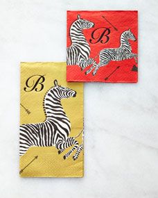 Caspari 100 Zebras Paper Napkins & Guest Towels