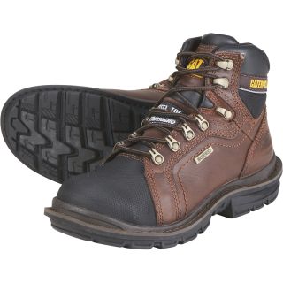 CAT 6In. Steel Toe Insulated WP EH Work Boot — Tough Oak, Model# P89981  6in. Work Boots