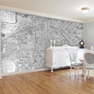 Swag Paper Map of 1705 Huitieme plan de Paris Self Adhesive Wallpaper   Wallpaper