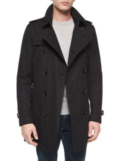 Burberry London Poly Cotton Trenchcoat, Black