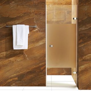 Tempo 71 x 29 Adjustable Frameless Shower Door with Privacy Panel