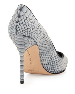 Manolo Blahnik BB Python 105mm Pump, Gray