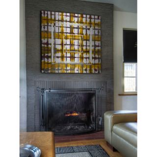 Squares in Squares Painting Print on Brushed Aluminum by Marmont Hill