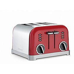 Cuisinart CPT 180MR Metallic Red Classic Metal 4 Slice Toaster