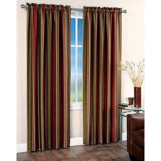 CHF Industries Faux Silk Stripe Rod Pocket Curtain Panel   Curtains