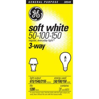 GE Lighting 50/100/150W Incandescent Light Bulb