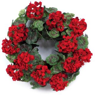 22 in. Geranium Wreath