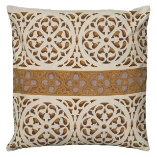 Rizzy Home Printed Ornate Dimensional Design Accent Pillow   Decorative Pillows