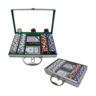 Trademark Poker 11.5g Royal Suited Set with Clear Cover Aluminum Case   200 Chips   Poker Accessories