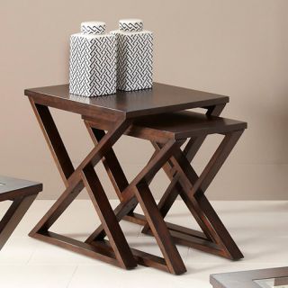 Madison Rectangular Coffee Bean Nesting End Table   End Tables