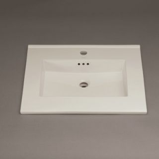 Ronbow Larisa 24 Ceramic Sinktop with Single Faucet Hole in Cool Gray