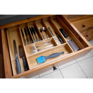 Home Basics Bamboo Expandable Cutlery Tray   17434957  