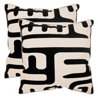 Safavieh Maize Decorative Pillows   Black   Set of 2   Decorative Pillows
