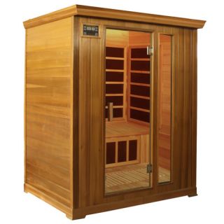 Family Series 3 Person Carbon FAR Infrared Sauna by Crystal Sauna