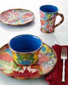 Tracy Porter for Poetic Wanderlust 16 Piece Hand Painted Dinnerware Service