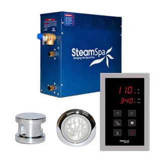 SteamSpa Indulgence 9kw Touch Pad Steam Generator Package in Chrome