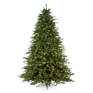 Layered Highlands Pine Christmas Tree with Clear Lights
