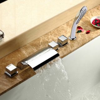 Kokols Single Handle Deck Mount Tub Faucet with Handle Shower