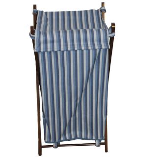 Blue Stripe Wooden X Frame Hamper   Shopping   Great Deals