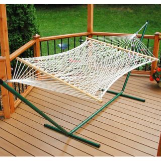 Algoma Large Polyester Rope Hammock with Stand