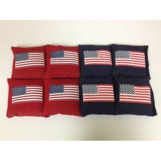 US Flag Cornhole Bags   Set of 8   Cornhole