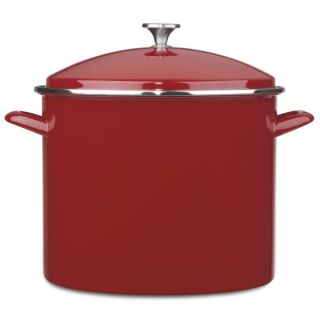 Cuisinart 20 Quart Enameled Stockpot with Cover   Red