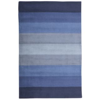 Hand tufted Blue Stripes Wool Rug (5 x 8)