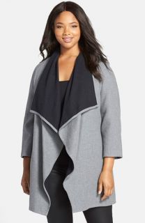 Sejour Double Face Cotton Blanket Coat (Plus Size)