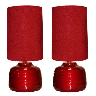 Casa Cortes Victoria Red 23 inch Ceramic Table Lamp (Set of 2
