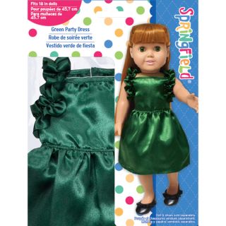 Springfield Collection Ruffled Dress Hunter Green   15678070
