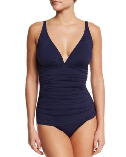 Milly Marini Solid Racerback One Piece Swimsuit