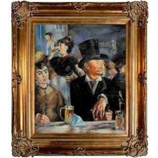 Cafe Concert by Manet Framed Hand Painted Oil on Canvas by Tori Home