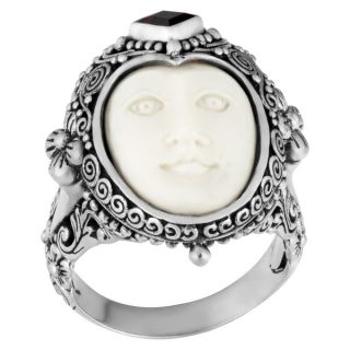 Sterling Silver Garnet Moon Princess Ring (Indonesia)