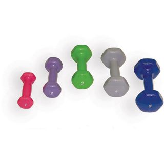 Cando Vinyl coated 20 piece Dumbbell Set with Rack  
