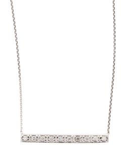 KC Designs 14k White Gold Diamond Bar Pendant Necklace