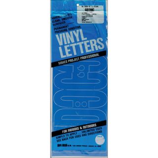 Gothic Blue 4 inch Permanent Adhesive Vinyl Letters