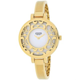 Coach Womens 14501432 Sabrina Round Goldtone Stainless Steel Bracelet