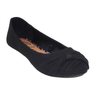 Blue Womens Black Synthetic Leather Dope Ballerina Flat Shoes
