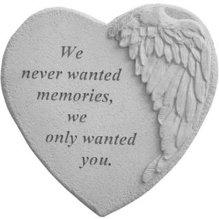 We Never Wanted Memories Winged Heart Memorial Stone   Garden & Memorial Stones