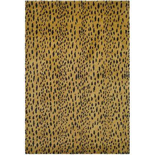 Safavieh Handmade Soho Leopard Skin Beige New Zealand Wool Rug (76 x